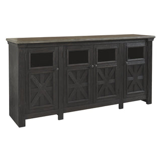 Signature Design by Ashley W736-68 Tyler Creek X-Large TV Stand, Black/Gray